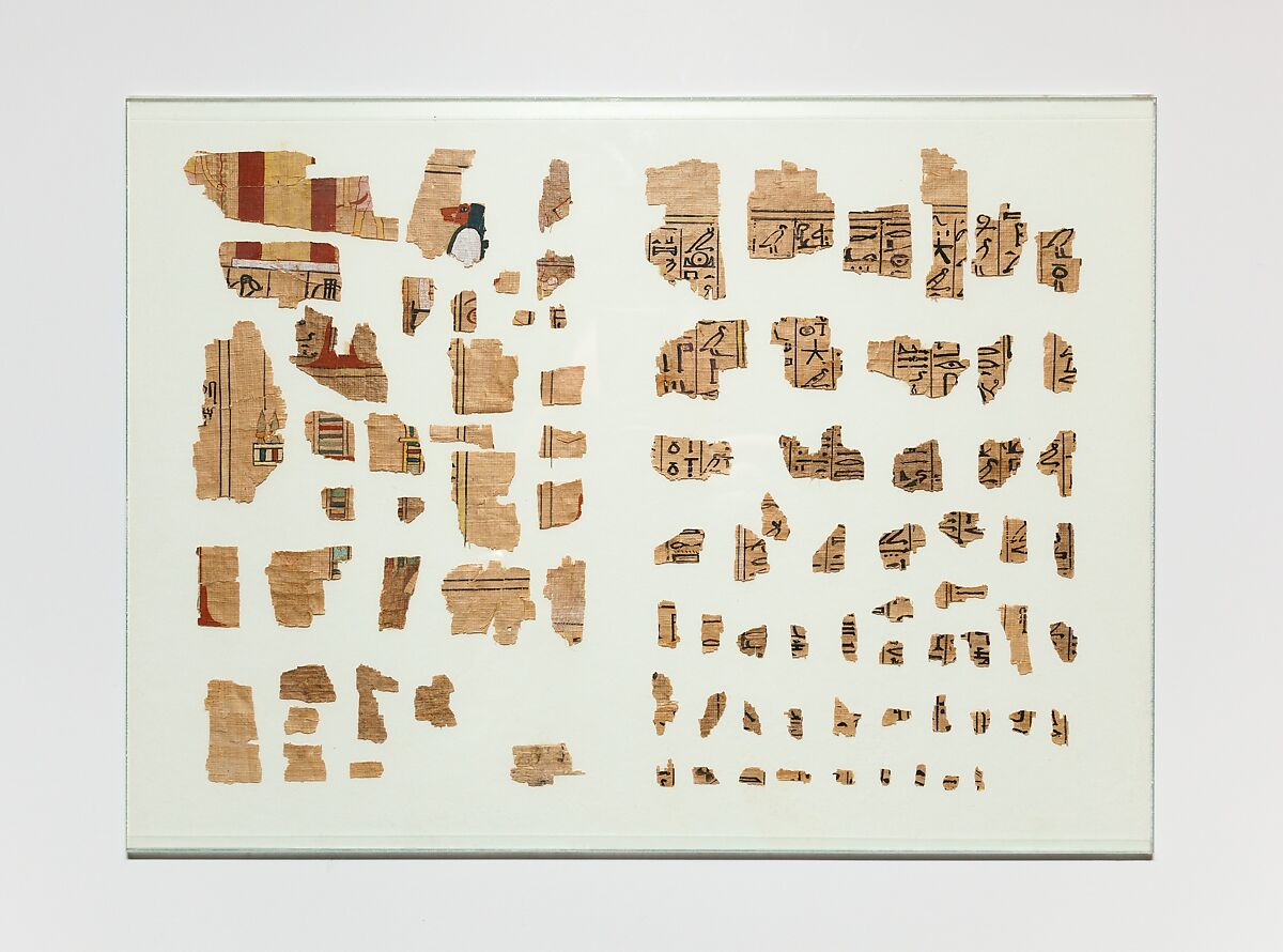 Fragments from a Book of the Dead, Papyrus, ink 