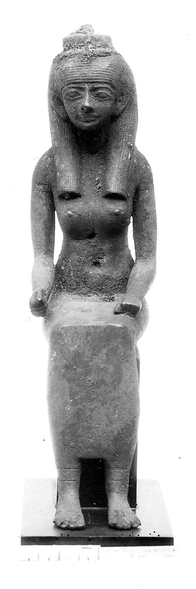 Seated goddess, Bronze or copper alloy 