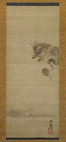 Kawanabe Kyōsai 河鍋暁斎, Singing Bird on a Branch, Japan, Meiji period  (1868–1912)