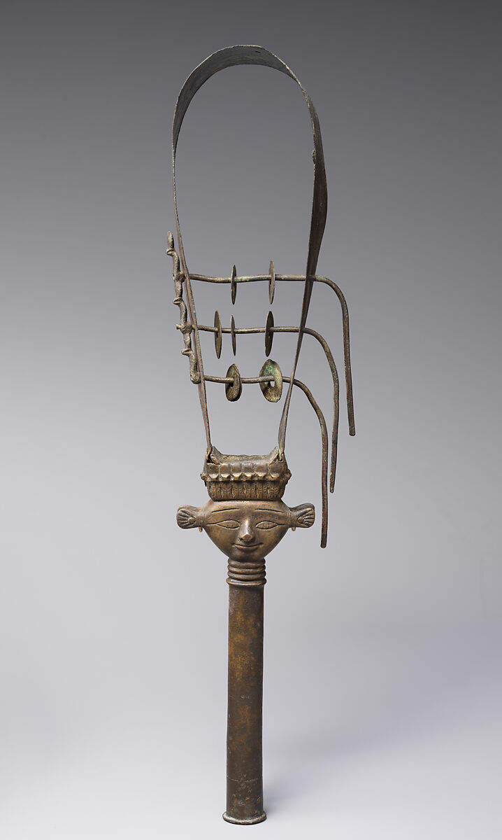 Arc sistrum of Tapenu, chantress of Sobek of Khenyt, Cupreous metal