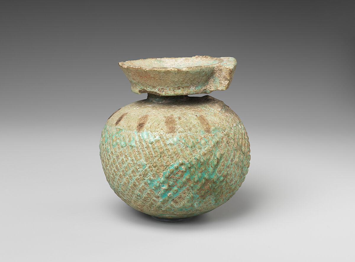Aryballos (perfume jar), Faience