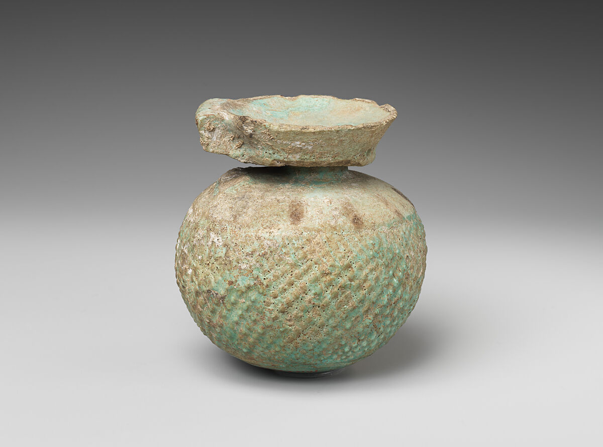 Aryballos (perfume jar), Faience 