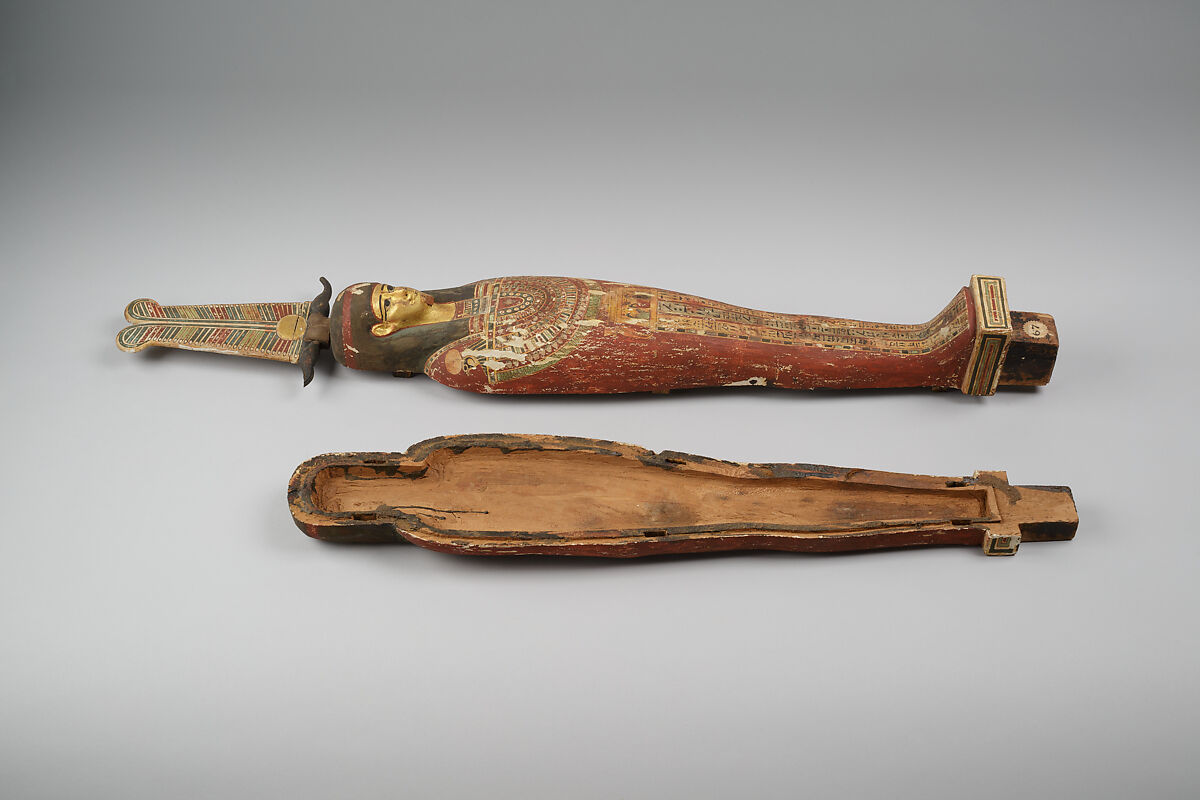 Ptah-Sokar-Osiris Figure of the Temple Musician Ihyt, Wood, paste, gilding, paint