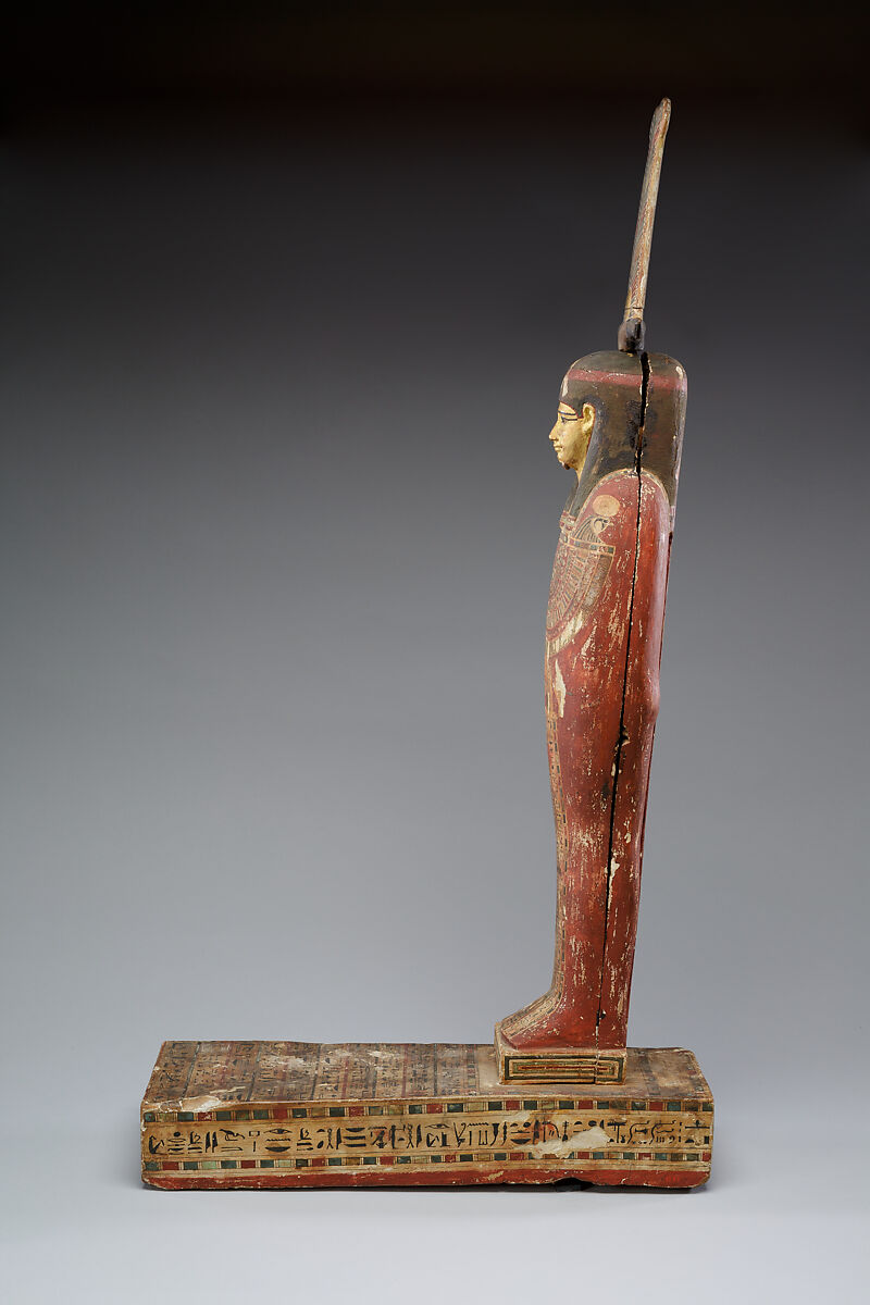 Ptah-Sokar-Osiris Figure of the Temple Musician Ihyt, Wood, paste, gilding, paint