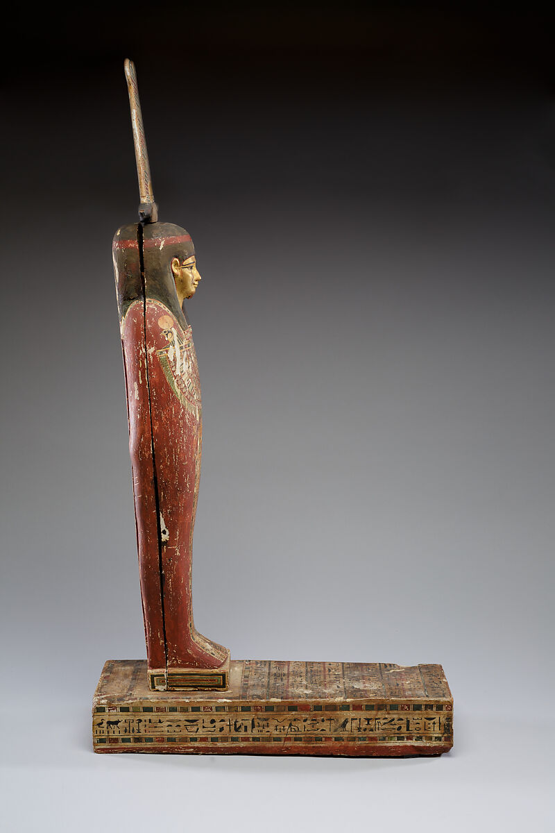 Ptah-Sokar-Osiris Figure of the Temple Musician Ihyt, Wood, paste, gilding, paint