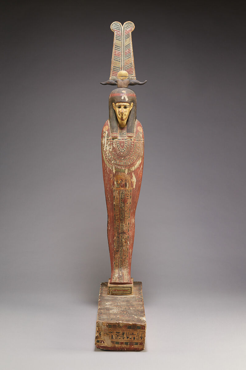 Ptah-Sokar-Osiris Figure of the Temple Musician Ihyt, Wood, paste, gilding, paint