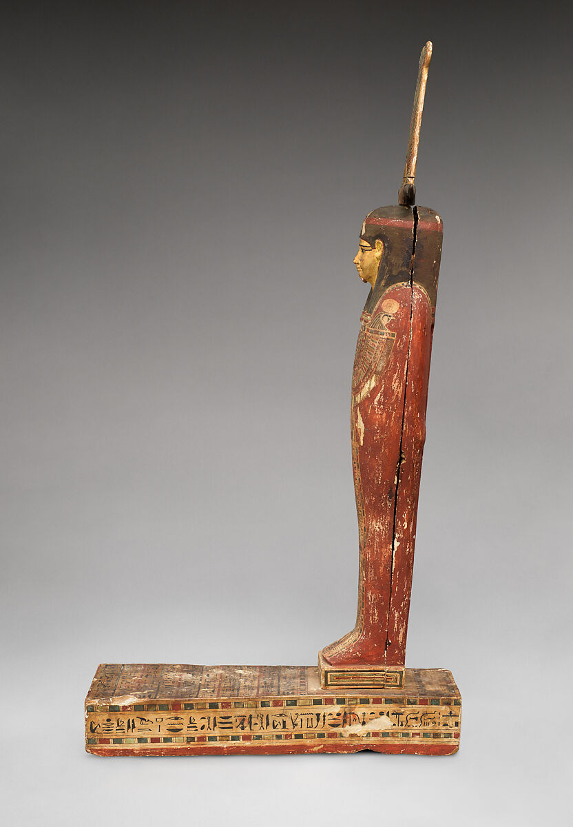 Ptah-Sokar-Osiris Figure of the Temple Musician Ihyt, Wood, paste, gilding, paint