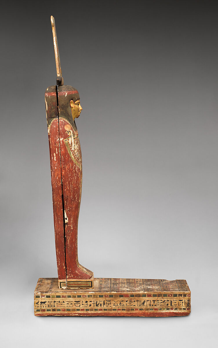 Ptah-Sokar-Osiris Figure of the Temple Musician Ihyt, Wood, paste, gilding, paint