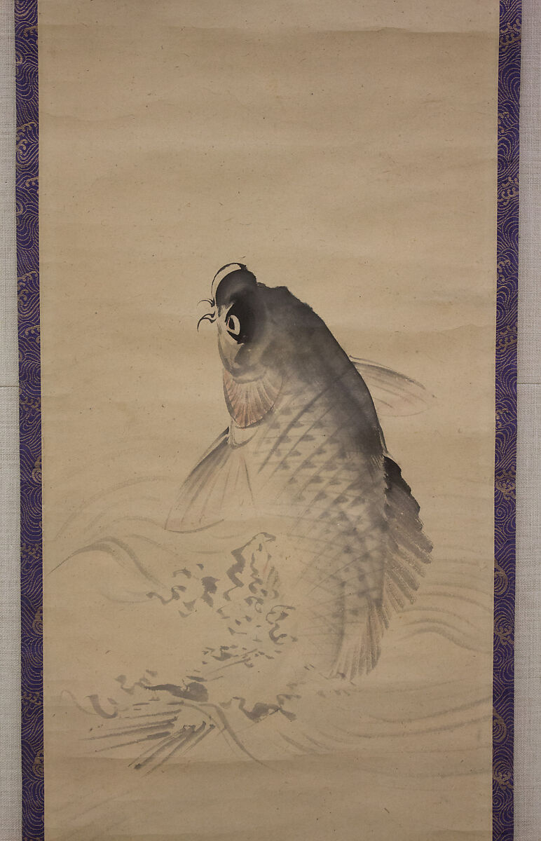Carp, Attributed to Nagasawa Rosetsu 長澤蘆雪 (Japanese, 1754–1799), Hanging scroll; ink on paper, Japan