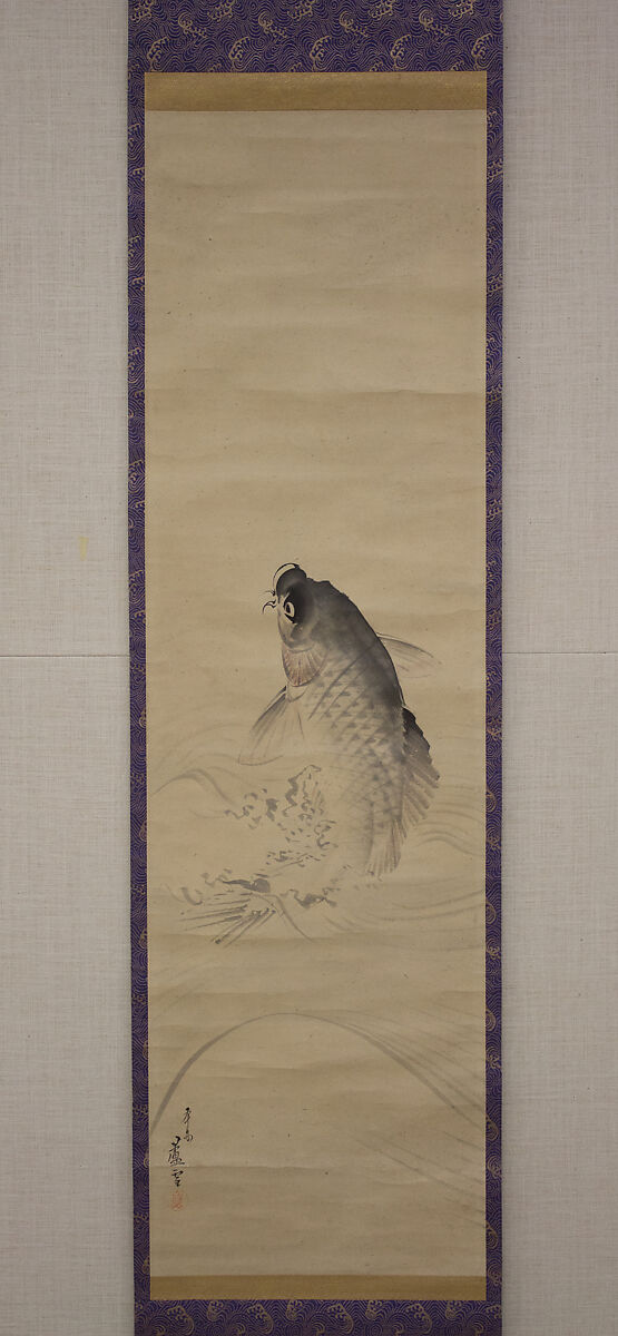 Carp, Attributed to Nagasawa Rosetsu 長澤蘆雪 (Japanese, 1754–1799), Hanging scroll; ink on paper, Japan 