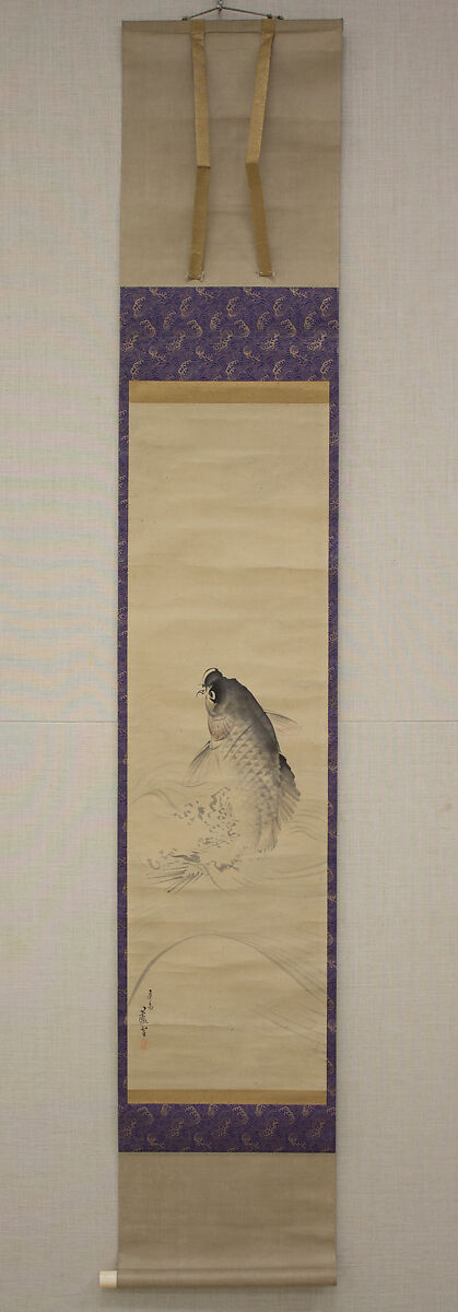 Carp, Attributed to Nagasawa Rosetsu 長澤蘆雪 (Japanese, 1754–1799), Hanging scroll; ink on paper, Japan