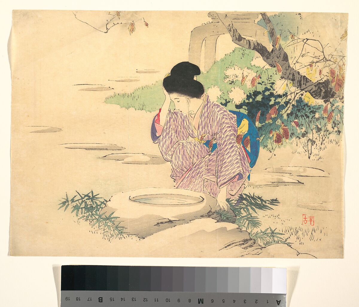 Print, Kajita Hanko (Japanese, 1870–1917), Woodblock print; ink and color on paper, Japan 