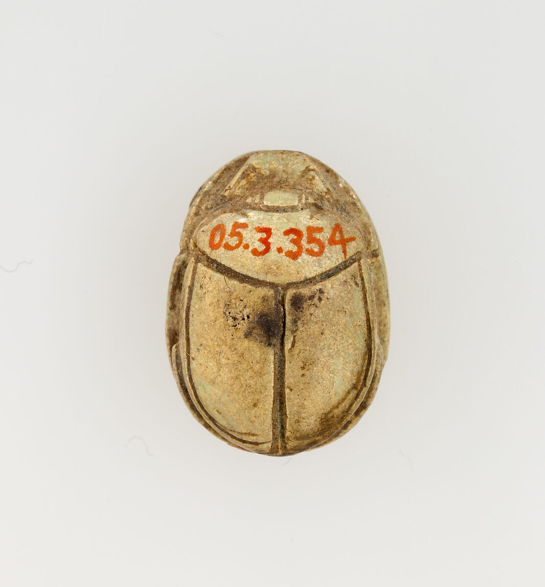 Scarab Inscribed with the Throne Name of Thutmose II, Steatite (glazed)