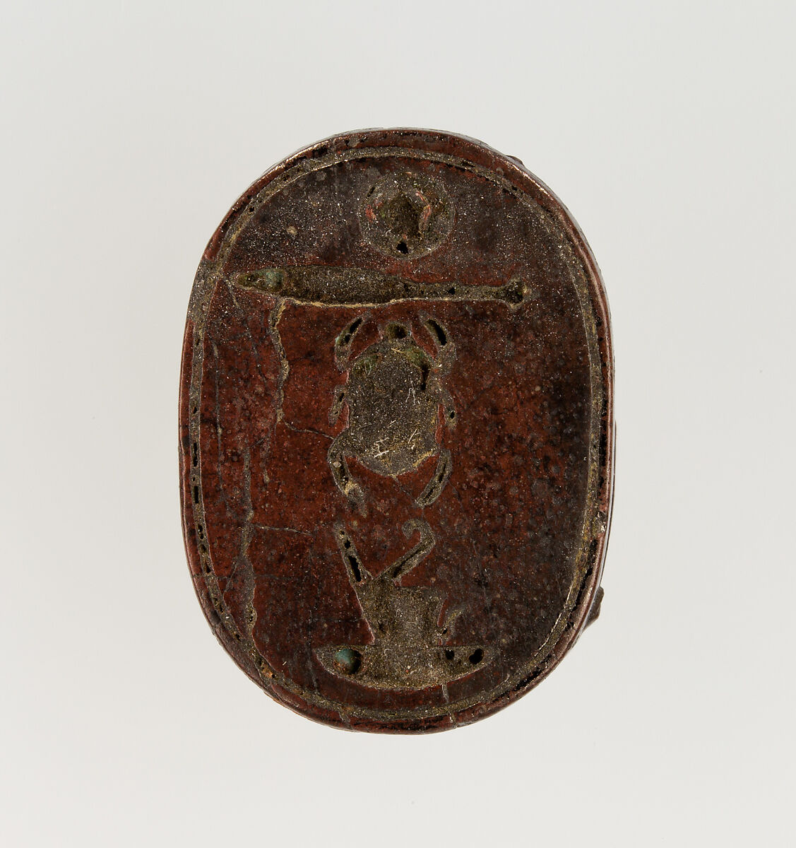 Scarab Inscribed with the Throne Name of Thutmose II, Hematite 