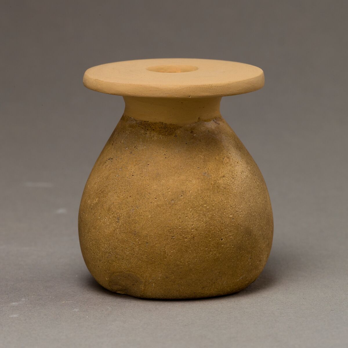 Kohl Jar Inscribed with the Names of Amenhotep III and Queen Tiye, Faience