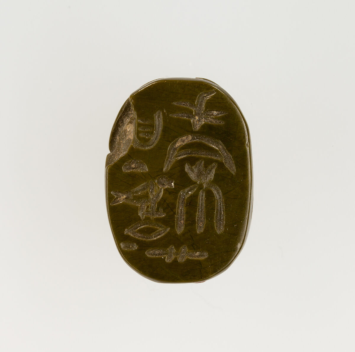 Scarab Inscribed for the King's Principal Wife Ahmose(-Nefertari), Steatite, glazed 