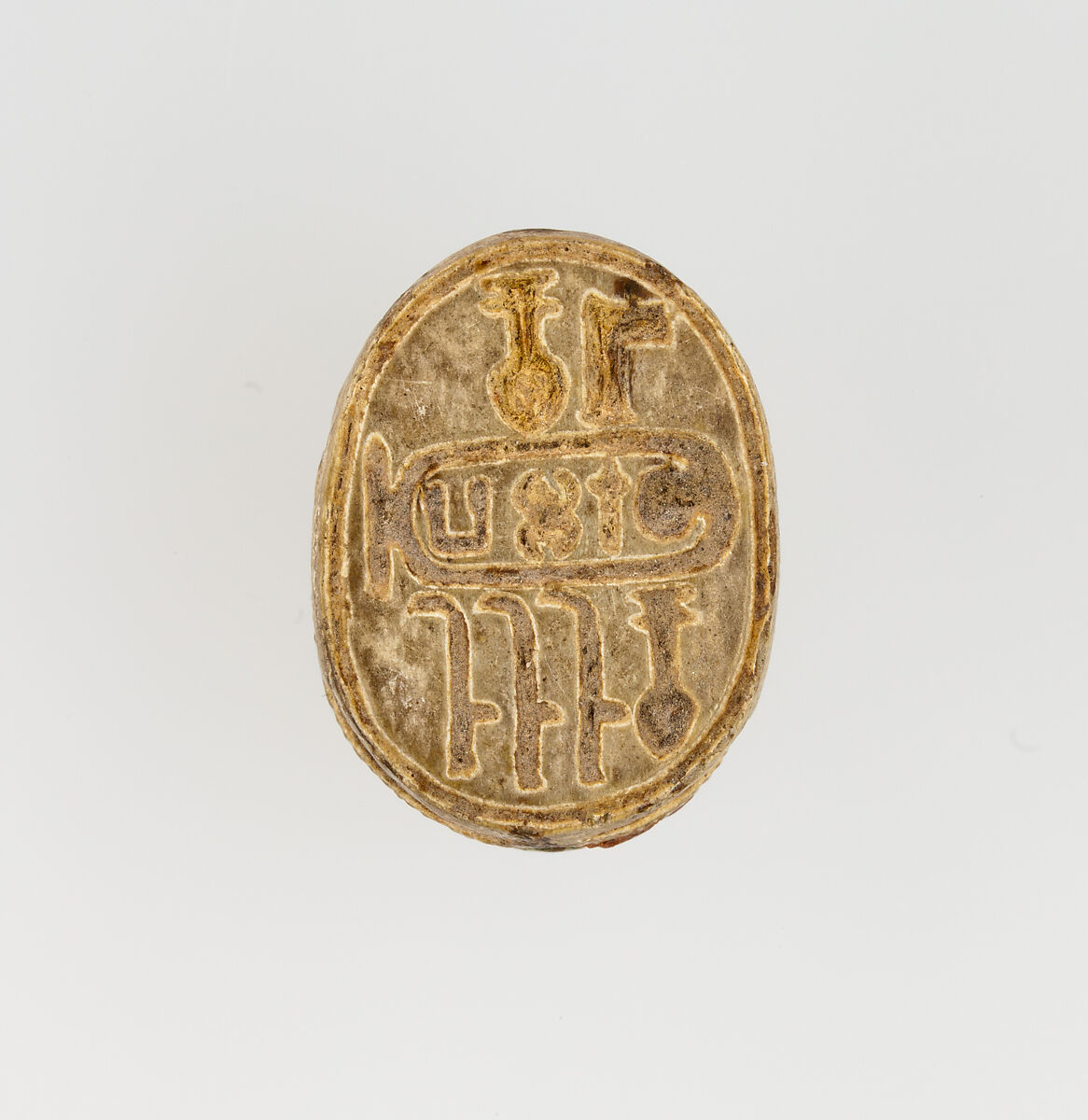 Scarab Inscribed with the Throne Name of Thutmose I, Faience 