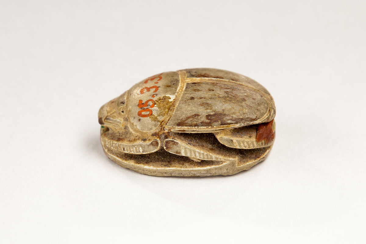 Scarab Inscribed with the Throne Name of Thutmose I, Faience