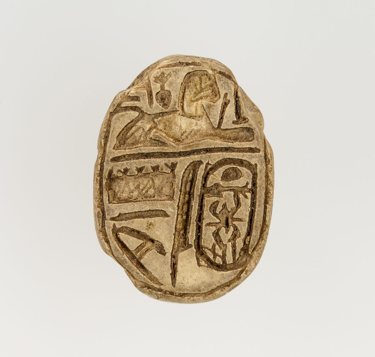 Scarab Inscribed with the Throne Name of Amenhotep II, Steatite 
