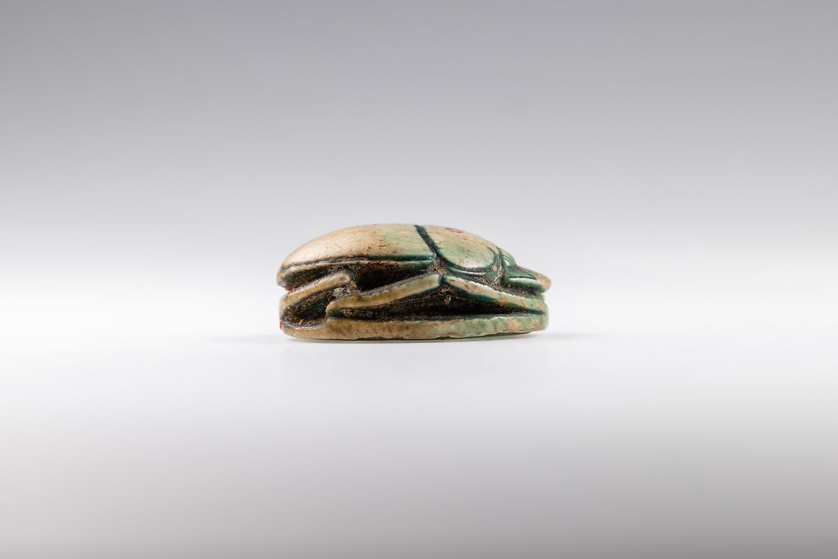 Scarab, Steatite, glazed