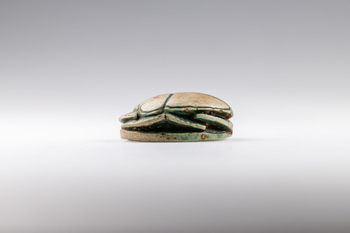 Scarab, Steatite, glazed