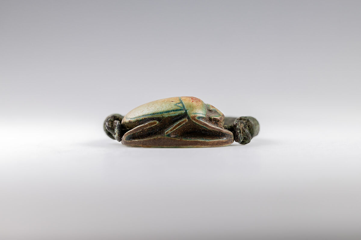 Ring, Amenhotep II, Bronze or copper alloy, steatite