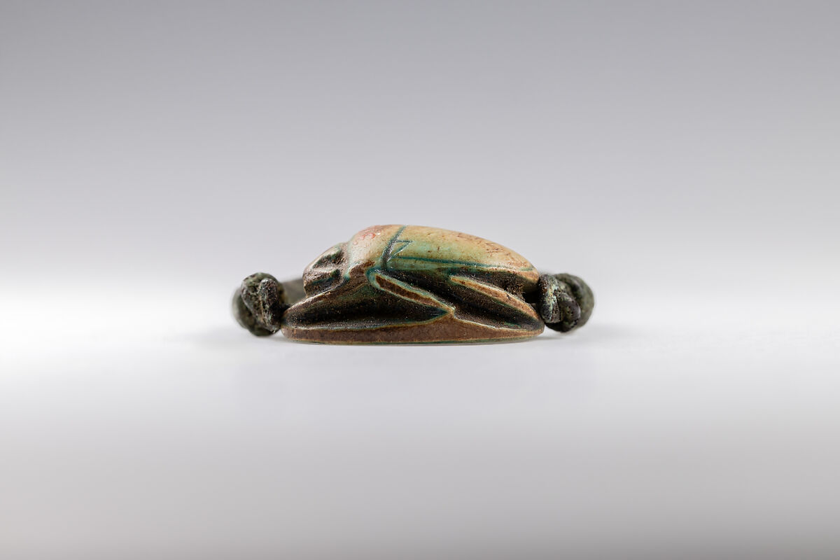 Ring, Amenhotep II, Bronze or copper alloy, steatite