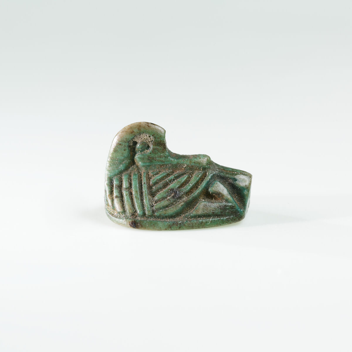 Stamp Seal in the Shape of a Duck, Faience
