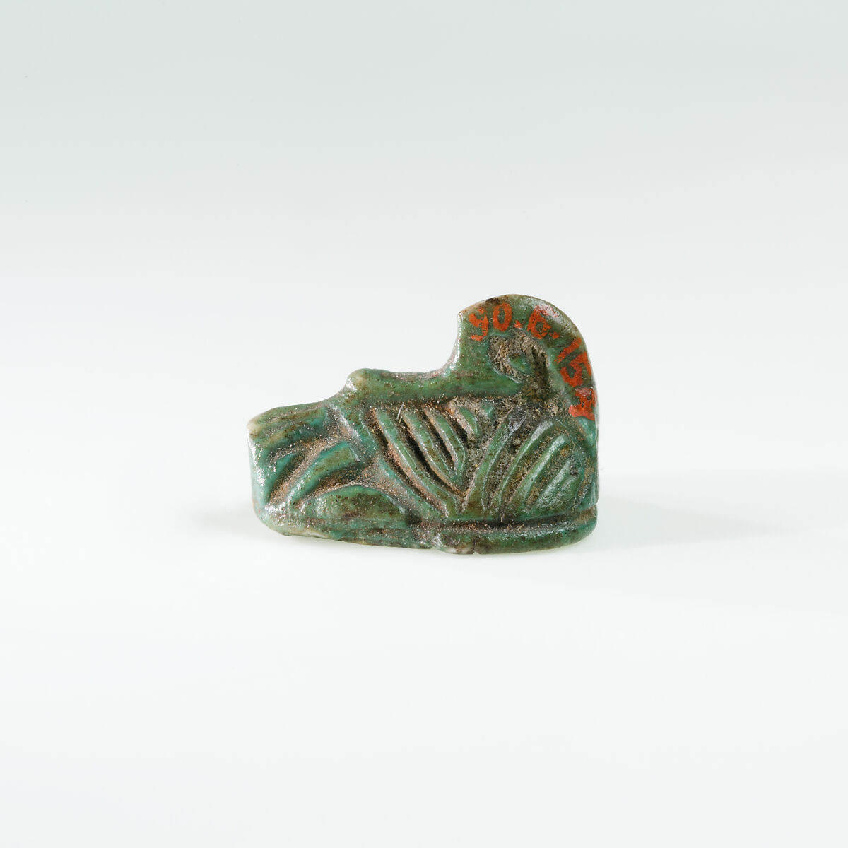 Stamp Seal in the Shape of a Duck, Faience