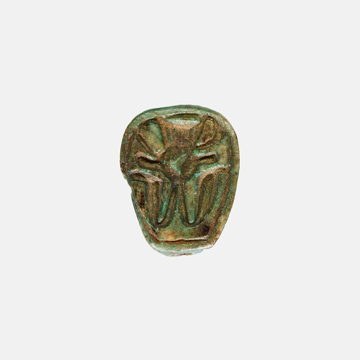 Stamp Seal in the Shape of a Duck, Faience 