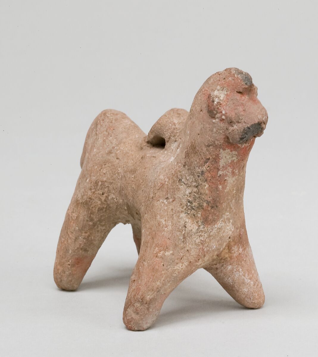 Figurine, donkey, Pottery, paint