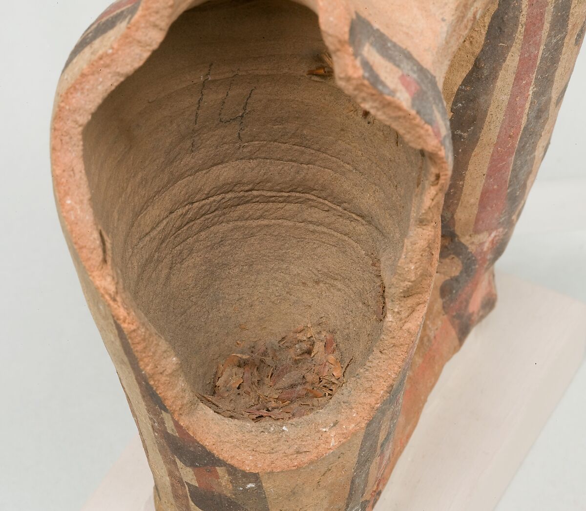 Jar, double, Pottery, paint
