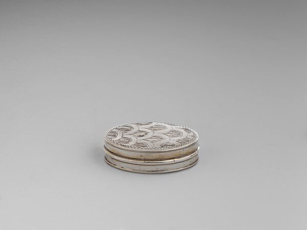 Patch Box, Marked by I. T., Silver, American 