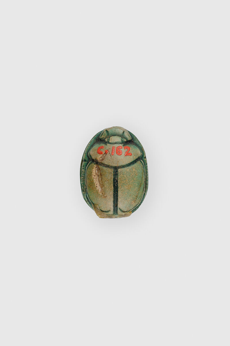 Scarab Inscribed for the God's Wife Neferure, Glazed steatite