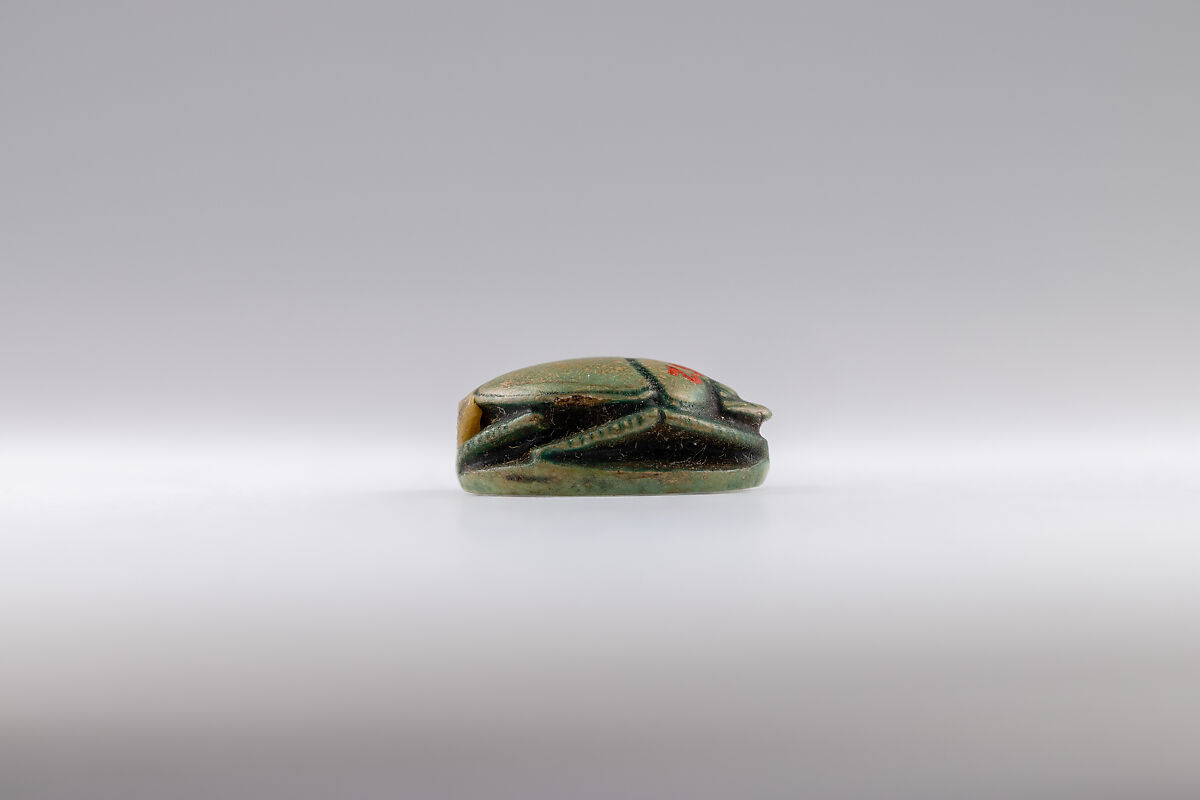 Scarab Inscribed for the God's Wife Neferure, Glazed steatite