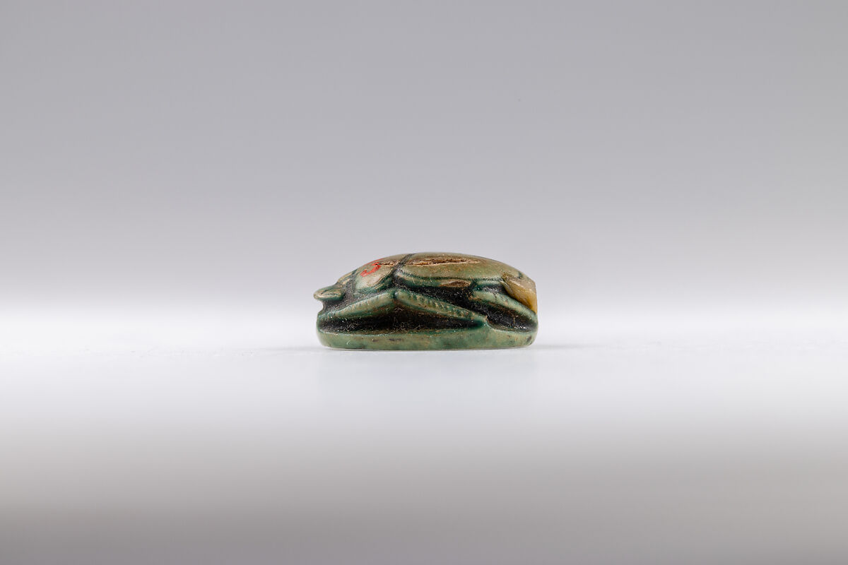 Scarab Inscribed for the God's Wife Neferure, Glazed steatite