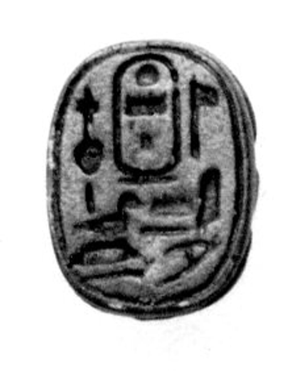 Scarab, Thutmose III, Glazed steatite 
