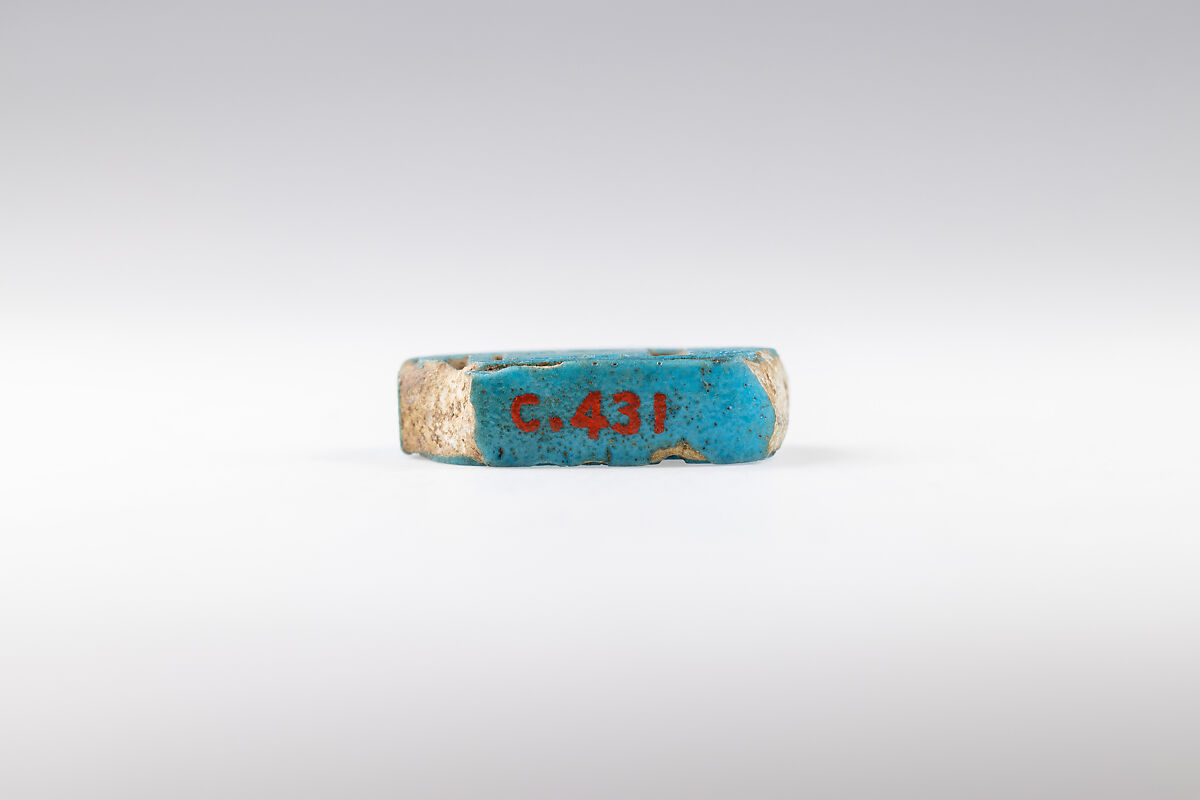 Plaque, Thutmose III, Faience