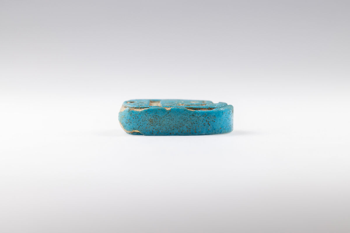 Plaque, Thutmose III, Faience