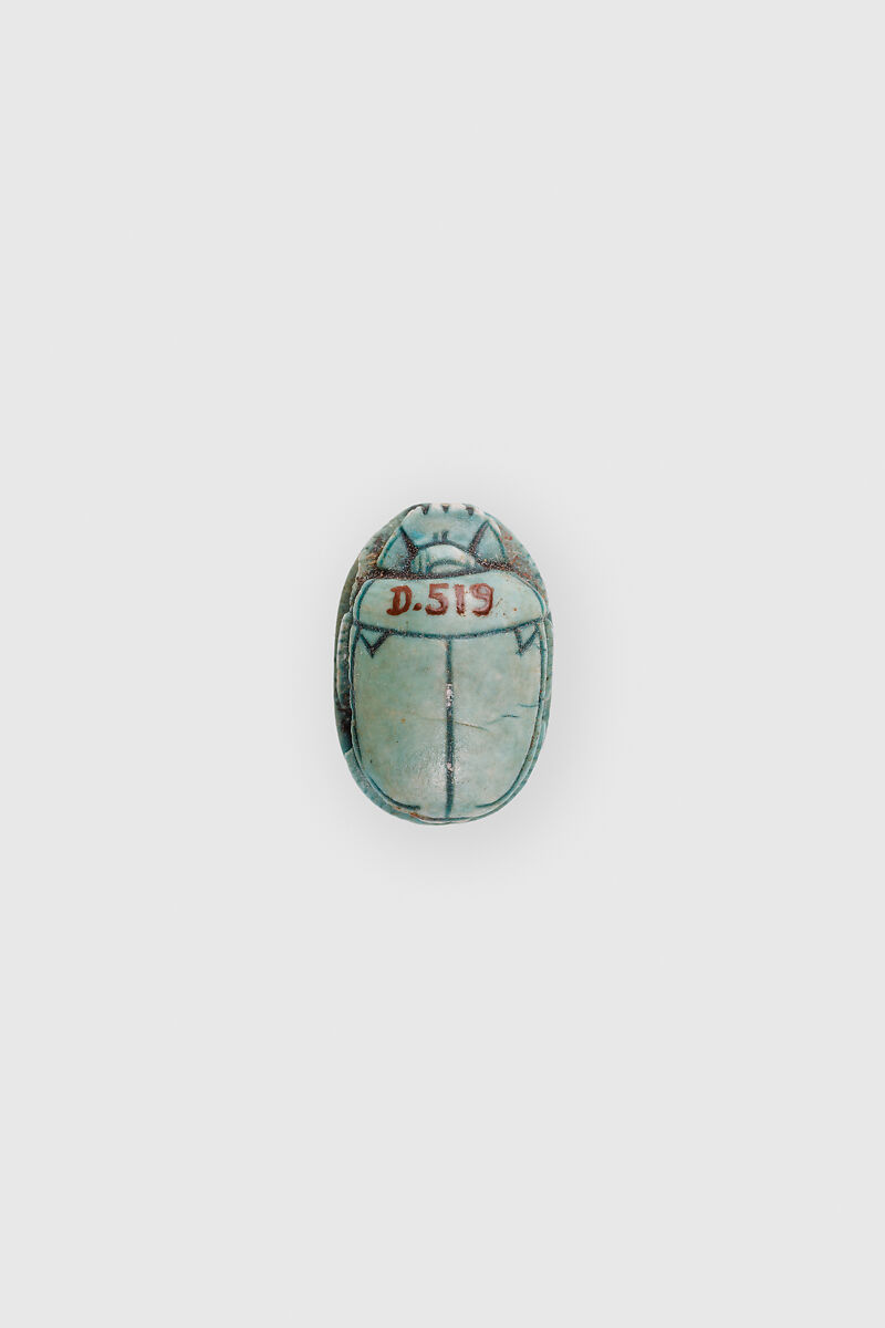 Scarab Inscribed with the Name of King Thutmose III, Glazed steatite