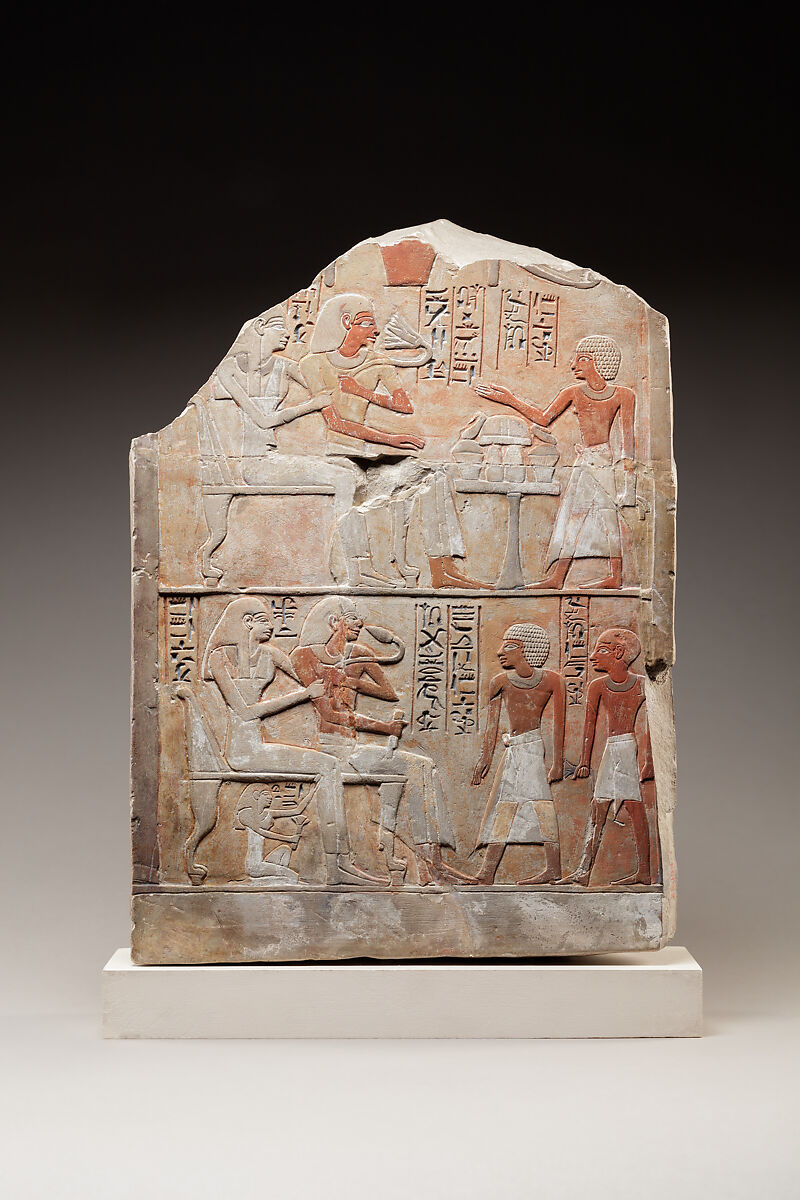 Stela of the Scribe Amenhotep, Limestone, pigment 