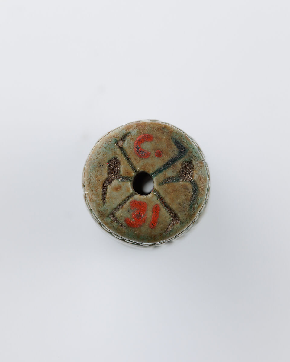 Cylinder seal, Green glazed steatite