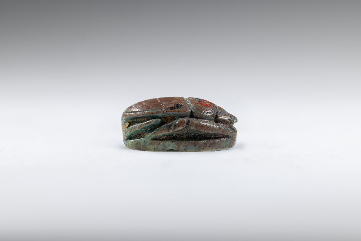 Scarab of Thutmose III, Green glazed steatite
