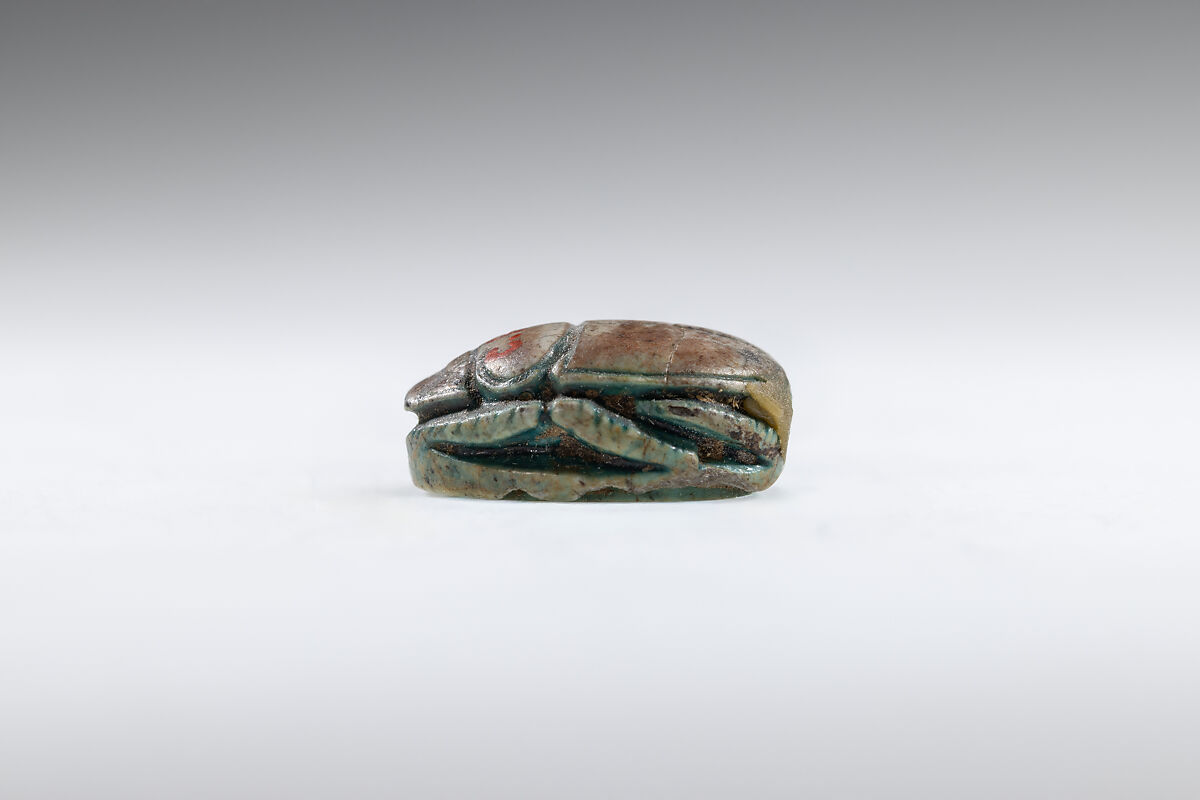 Scarab of Thutmose III, Green glazed steatite