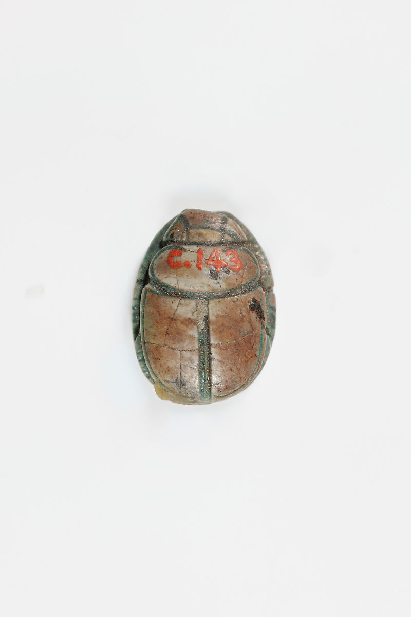 Scarab of Thutmose III, Green glazed steatite