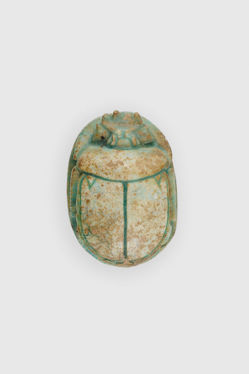 Scarab of Thutmose III, Green glazed steatite