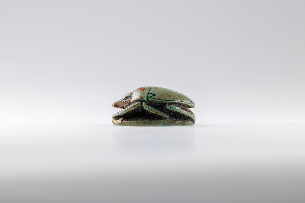 Scarab, Thutmose III, Faience