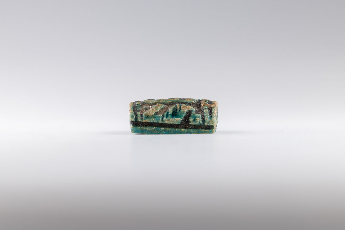 Plaque, Thutmose III, Faience