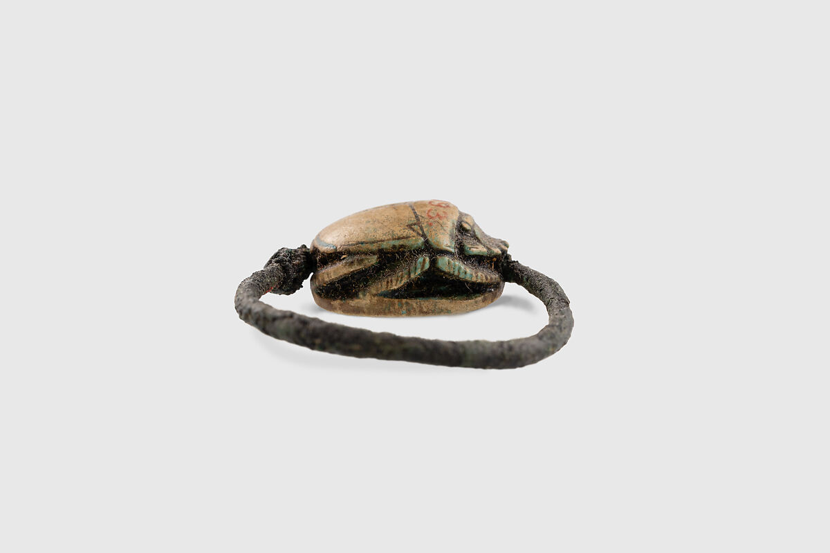 Ring, Thutmose III, Bronze or copper alloy, steatite