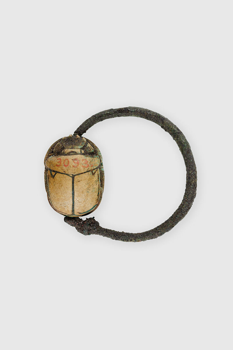 Ring, Thutmose III, Bronze or copper alloy, steatite